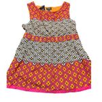 Nicole Miller  Multicolor Geometric Floral Print Sleeveless Shirt Sz M NWT Photo 0