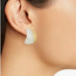 Nordstrom Rack 💕💕 Two Tone Chunky Huggie Earrings ~ Gold/Silver NWT Photo 0