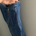 ZARA  denim zip up distressed jean dress Photo 12