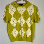 ZARA  Argyle Sweater Short Sleeve Womens Size Medium Photo 0