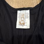 Becca  Mykonos Maxi Dress Black Ribbed Scoop Neck, Beach Cover Ups Women Small Photo 3