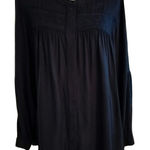 Lane Bryant  Plus Size 18 20 Blouse Top Peasant Crochet Lace Details Navy Blue Photo 0