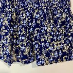 Angels Women’s Floral Tiered Waist Ruffle Top Blue Floral Size Medium EUC Photo 2