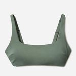 Everlane  The Square Neck Bikini Top in Green L NWT Photo 5