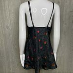 Vintage Val mode lingerie floral black baby doll dress sleepwear nightgown s Photo 2