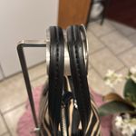 Coach PEYTON DOME ZEBRA PRINT SATCHEL PURSE BAG LEATHER BLACK&TAN Photo 11