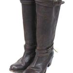 Frye Boots Jane Strappy Knee Tall 7B Browwn Oiled Photo 0