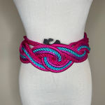 Pink Aqua Purple Rope 90s Belt Size 3X NWOT Photo 0