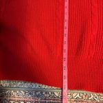Vintage Royal North Outfitters Red Cable Knit V Neck Sweater Women's Large Photo 5