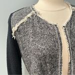 barney's new york Barney’s New York Heather Grey & Black Tweed Knit Sweater Coatigan Blazer Jacket Photo 1