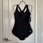 Speedo  Race Endurance+ Black One-Piece Swimsuit Axcel Cross-Back Design NWT 8 Photo 1