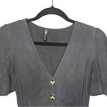 ZARA Women's Black V-Neck Flutter Sleeve Mini Dress Casual Spring Photo 3