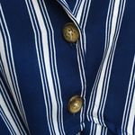 Moon Orchid Like New M Medium  Stripe Crop Top Shirt Tie Long Sleeve Formal Shirt Photo 4