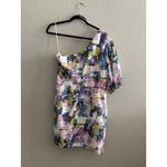 Dress the Population  Gabriella One Shoulder Mini Dress Abstract Floral Size XL Photo 10