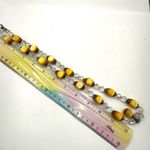 crystal and yellow cats eye vintage necklace Photo 5