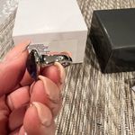 Calvin Klein NEW  Silver Stainless Steel Blue Continuity Statement Ring sz 9 Photo 2