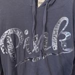 PINK - Victoria's Secret  Sequence Long Sleeves Lightweight Dark Blue Hoodie XS Photo 5