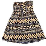 PRIMI STRAPLESS DRESS small short lined blue orange Photo 0