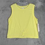 Nanette Lepore  Tank‎ Top Yellow Sleeveless Twist Back Casual Athleisure Medium Photo 1