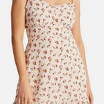 Abercrombie & Fitch Abercrombie Cherry Adjustable Tank Top White Mini Dress Tie Strap Tank Sundress Photo 0
