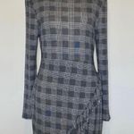 Boohoo Plaid Print Ruffle Hem Dress Photo 0