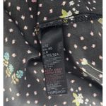 Topshop  Women's Floral Balloon Sleeve Wrap Blouse Black Size 8 UK 12‎ Photo 3