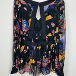 Anthropologie Maeve Floral Chiffon Blouse Open Back Tunic Cottagecore US 4 NWT Photo 15