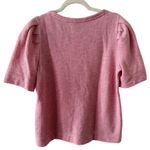 Talbots A2  Pink Textured Knit‎ Top Puff Short Sleeves Crew Neck Casual Photo 4