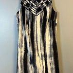 Aidan Mattox Aidan by Dress 100% Silk Black & White Scoop Neck Dress Sz 8 EUC Photo 0