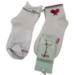 STEMS bundle of TWO crew socks 1)Golf Lettuce Edge 2) pickleball racket socks White Photo 0