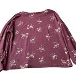 7th Ray  Floral Burgundy Sweater Photo 1