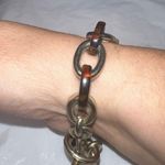 Michael Kors  Tortoise Shell and Gold Tone Link Toggle Closure Bracelet/Anklet 10 Photo 2