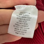 Knitted Dove Red Beaded Cardigan Sweater Womens L Cropped Preppy Coquette Boho Size L Photo 5