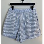 Anthropologie The Wren Boxer Shorts Sequin Edition in Light Blue Size Small Photo 6