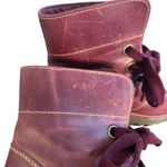 Fly London FLY LONDON BURGUNDY LACE UP WEDGE BOOTS SZ. 7/37 Photo 6