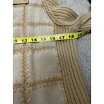 Studio Works Vintage 90s Leather Patchwork Sweater M Full Zip Brown Boho Western Rustic Ranch Photo 3