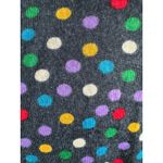 julie's closet Womens Top Sz L Maternity Gray Colorful Polka Dots Knit Ruffles Photo 7