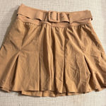 Aerie Tan Pleated Women's Skirt Photo 0