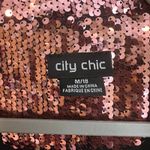 City Chic Sequin Jacket Size M 18 Pink Blazer New Years Valentines Coat Sparkle Photo 7