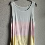American Eagle  Outfitters Soft & Sexy Pink and Yellow Relaxed Tank Top Photo 0