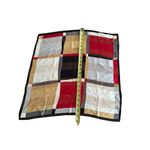Vintage Sophisticate Plaid Silk Scarf Red & Gold Black Border 22" Square Photo 5