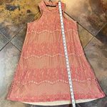 Dina Be  Pink Rose Lace Halter MIDI Dress Small Photo 4