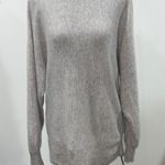 Cashmere Turtleneck Sweater with Soft Knit and Ribbed Details Gray Size XL Photo 0