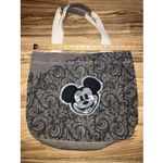 Disney Vintage  Parks Epcot Canvas Tote Bag Embroidered Mickey Mouse World Flags Photo 1