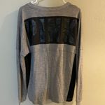 PINK - Victoria's Secret PINK Grey and Black Leather Long Sleeve Photo 1