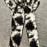 No Boundaries Black and White Tie-Dye Tracksuit Photo 0