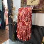 Free People  Heartbeats Floral Boho Long Sleeve Jersey Mini Dress - Sz S 💛🎀 Photo 3