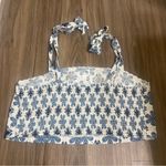 Agua Bendita x Target Coral Tie Faux Button Front Top Photo 3