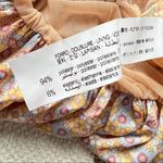 ZARA Printed Satin Effect Puff-Sleeve Off-The-Shoulder Crop Top Women’s Small Photo 9