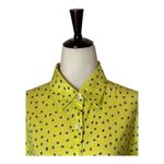 J. McLaughlin  Shirt Women 8 Yellow Purple Polka Dot Cotton‎ Collared Button Down Photo 2